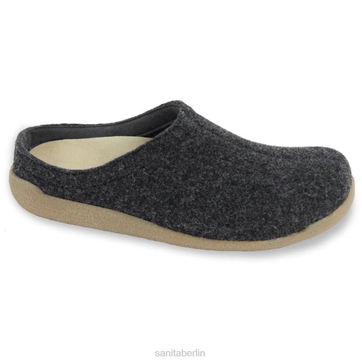 Sanita Hüttenrutsche Frauen Holzkohle FNTH161 Schuhe