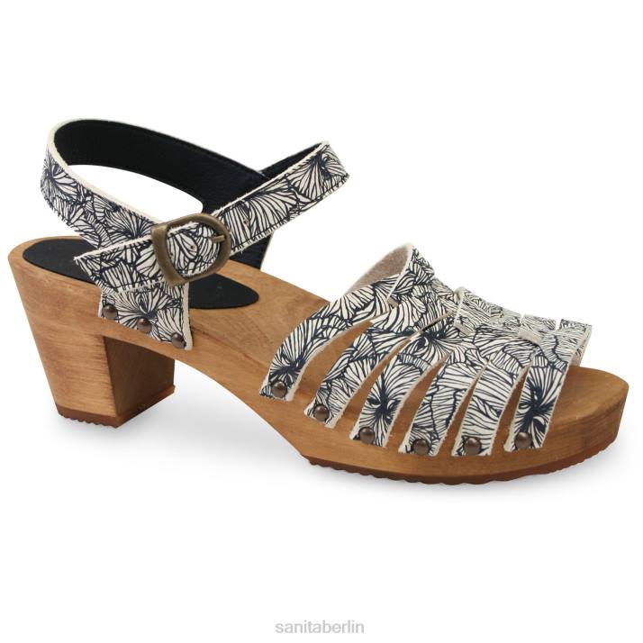Sanita Mida Frauen Schwarz-Weiss FNTH129 Schuhe