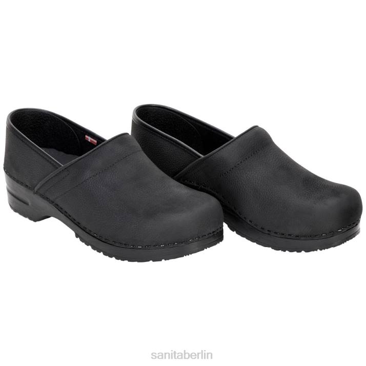 Sanita Profi. strukturiertes Öl Frauen Schwarz FNTH113 Schuhe