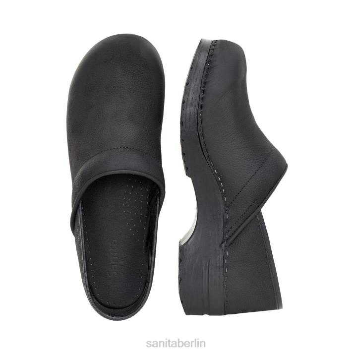 Sanita Profi. strukturiertes Öl Frauen Schwarz FNTH113 Schuhe