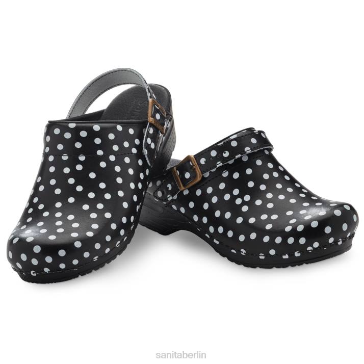 Sanita estelle Frauen Polkadot schwarz FNTH35 Schuhe