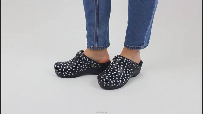 Sanita estelle Frauen Polkadot schwarz FNTH35 Schuhe