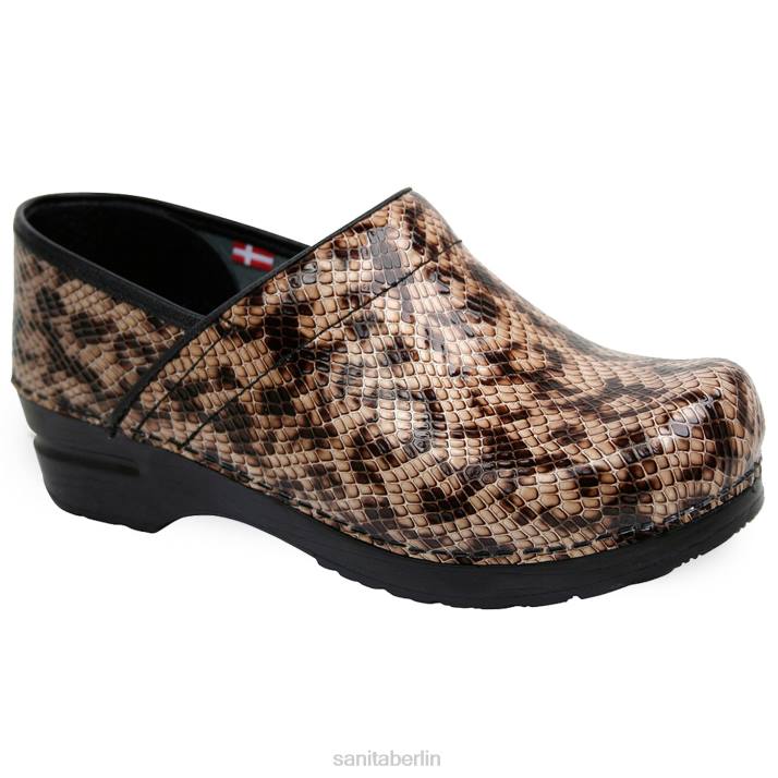 Sanita org. Frauen braune Schlange FNTH77 Schuhe